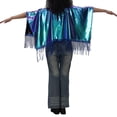 thumbnail image 2 of MSJUHEG Shawl Wraps for Women,Pashmina Scarf,Wedding Guest Dresses for Women,Pashmina Wraps for Women,Ponchos for Women,Reflective Patchwork Fringe Shawl Blue One Size, 2 of 3