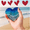 DB, variant on Glass Beach Pocket Heart for Girlfriend Boyfriend Anniversary Valentines Day Gifts for Husband Wife Heart Keepsake Gift for Beach Lover Gifts for Friend Ocean Heart Ornament for Home Halloween Decor