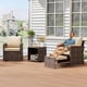 thumbnail image 3 of 5-piece high-back patio conversation set con 2 ottomans y mesa: all-weather pe rattan lounge sillas con soft cushions para balcony, porch, garden, y poolside relaxation, 3 of 7