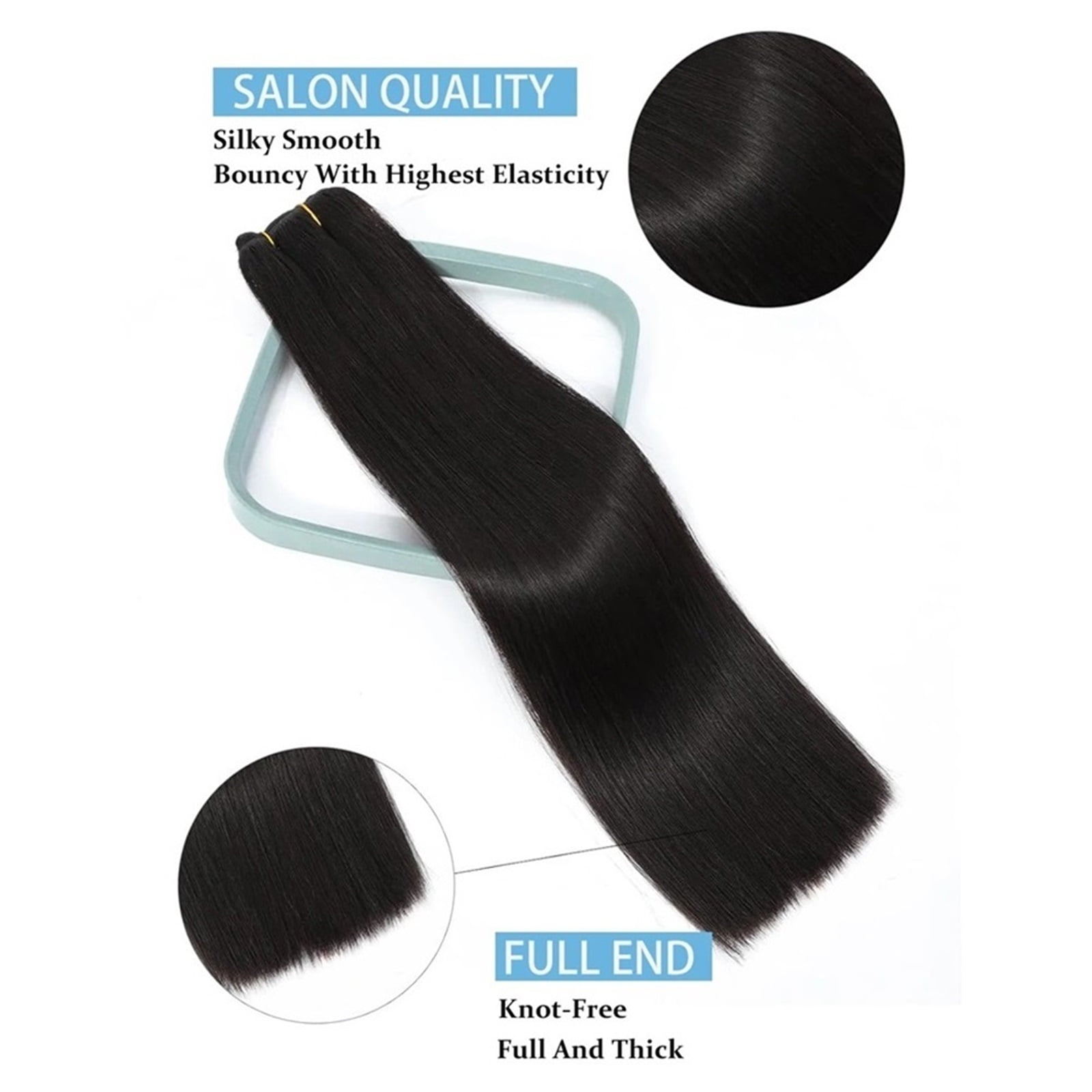 Straight Human Hair Clip in Hair Extensions 100% Unprocessed Full Head Brazilian Virgin Hair