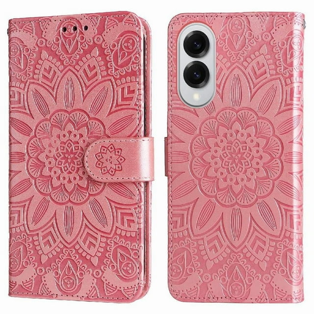 Funda tipo cartera GANGXUN para Samsung Galaxy S25 Edge , diseño girasol, cuero PU, soporte, cierre magnético, tarjetero