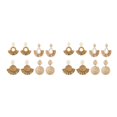 thumbnail image 4 of Paquete de 6 aretes de ratán Qarigey hechos a mano atractivos, 4 of 6