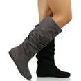 thumbnail image 5 of Soda Women's Round Toe Slouchy Knee High Boot, Charcoal ,  85 M US, 5 of 6