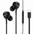 thumbnail image 1 of wonima11 Type-C Wired Earbuds, Dual-Driver Design, Black in-Ear Headphones, USB-C Connector, 3-Year Warranty, for Galaxy S25, S24, S23, S22 for iPhone 15, 16, 17, Built-in Control Buttons, 1 of 1