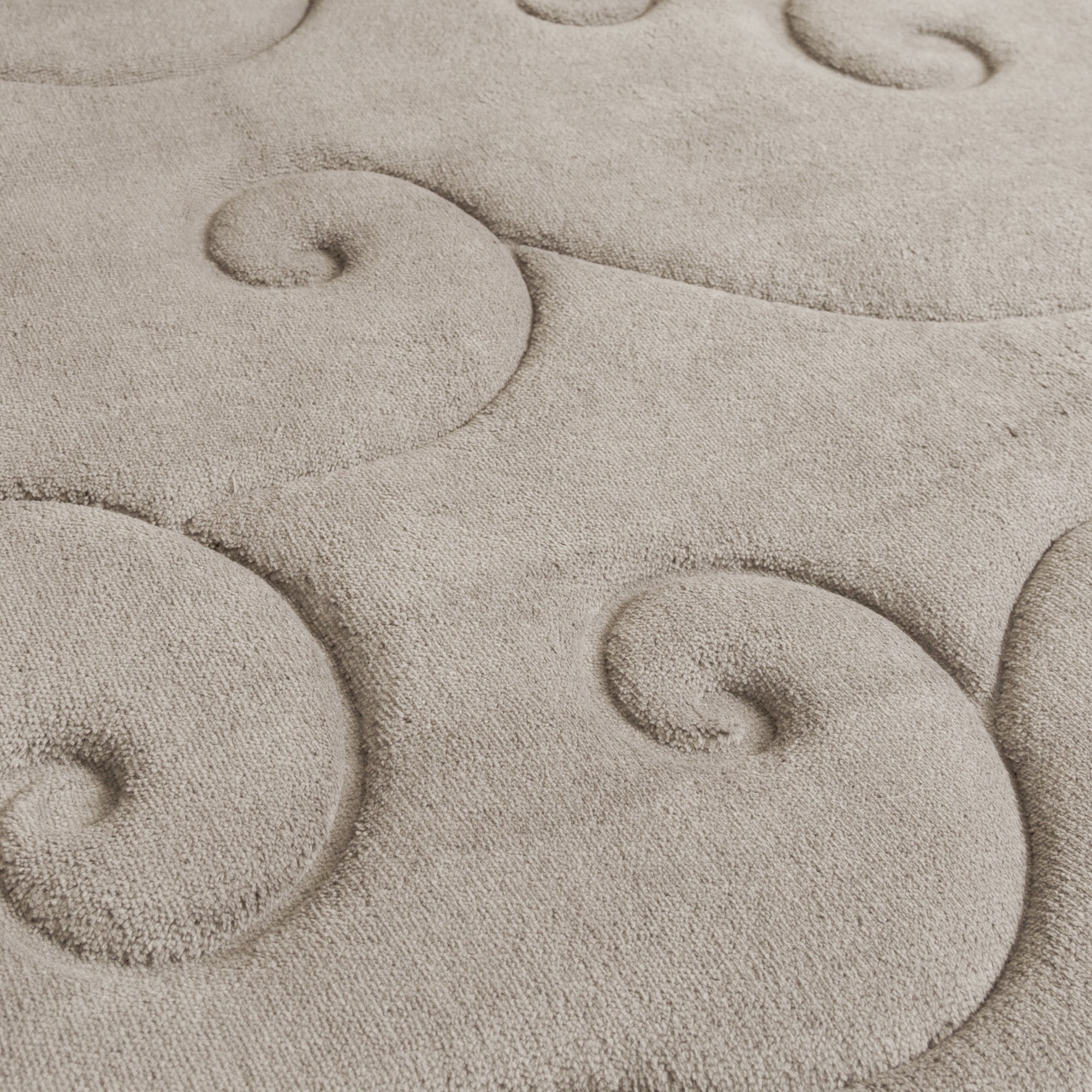 2 pc Memory Foam Bath Mat Set by Lavish Home - Coral Fleece Embossed Pattern - Taupe