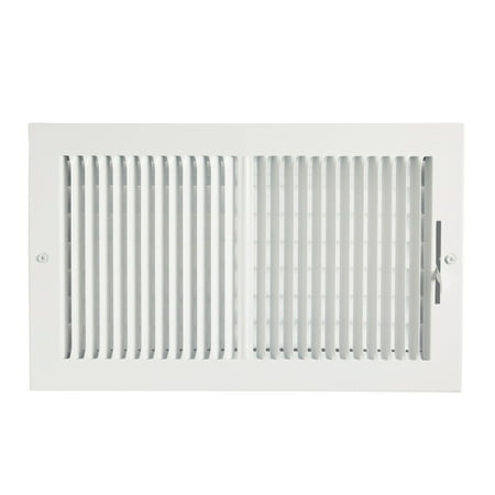 

White Air Vent Register 8x14 Vent Cover with Damper for Wall or Ceiling for HVAC Systems with 13.25 x 7.25 In Opening