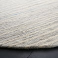 thumbnail image 3 of SAFAVIEH Abstract Greg Striped Wool Area Rug, Ivory/Light Blue, 6' x 6' Round, 3 of 11