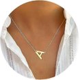 thumbnail image 1 of Gold Initial Necklaces for Women - 14k Gold Plated Big Letter Pendant Necklaces for Women Trendy Jewelry Gifts, 1 of 5