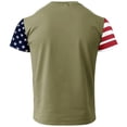 thumbnail image 5 of Men's 250 Years 1776-2026 Shirt with Jet Smoke American Flag Graphic and Star Stripe Sleeves Featuring Classic Round Neck Army Green L, 5 of 5