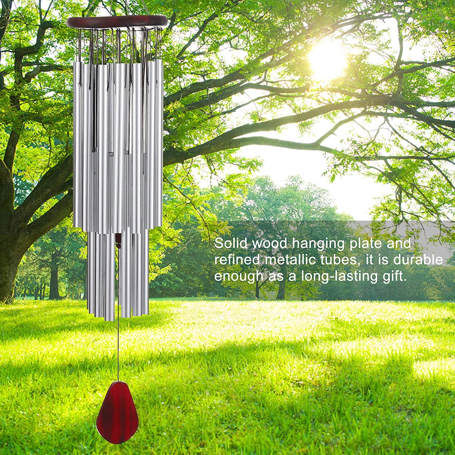 Wind Chimes Large Deep Tone 31 Inches Outdoor Memorial Wind Chimes with 27 Tubes