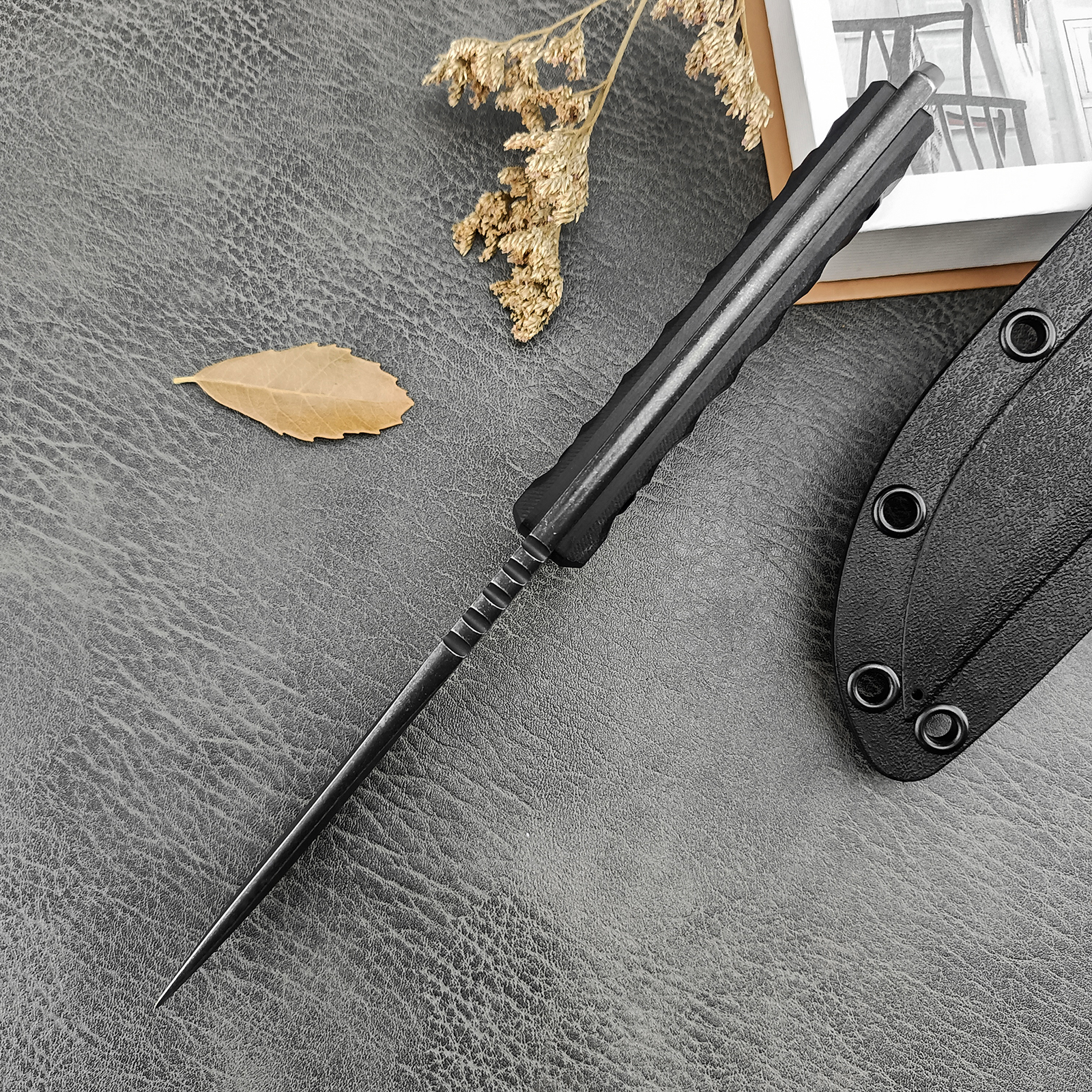 8" Outdoor Camping Hunting Survival Fixed Blade Fishing Knife with Kydex Sheath