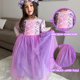 thumbnail image 3 of Vestido de princesa UPORPOR con luces LED, color morado, para niñas, 3 of 5