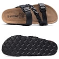thumbnail image 4 of Litfun Women's Cork Footbed Sandals with Arch Support Slip-on Slide Sandals with Adjustable Buckles, Black, 4 of 8