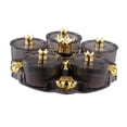 thumbnail image 3 of Serving Tray Easy to Carrying 5 Compartment for Sweets Dessert Indoor Outdoor dark gray, 3 of 8
