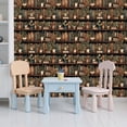 thumbnail image 5 of Peel and Stick Wallpaper Vintage Bookshelf Green Plants Self Adhesive Removable Renter Friendly Contact Paper for Bedroom 17.7in x 118in, 5 of 8