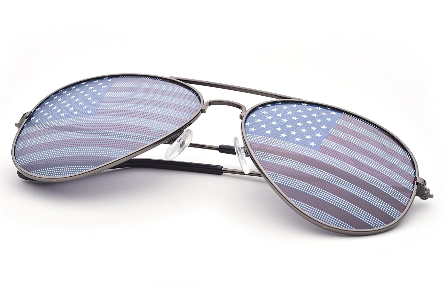 New Aviator Sunglasses American Flag on Arms Patriotic Women's Men's gsl08 