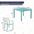 thumbnail image 4 of Mod Luna 5-Piece Patio Dining Set in Teal with 4 Sling Dining Chairs and 41-in. Slat Dining Table, 4 of 8