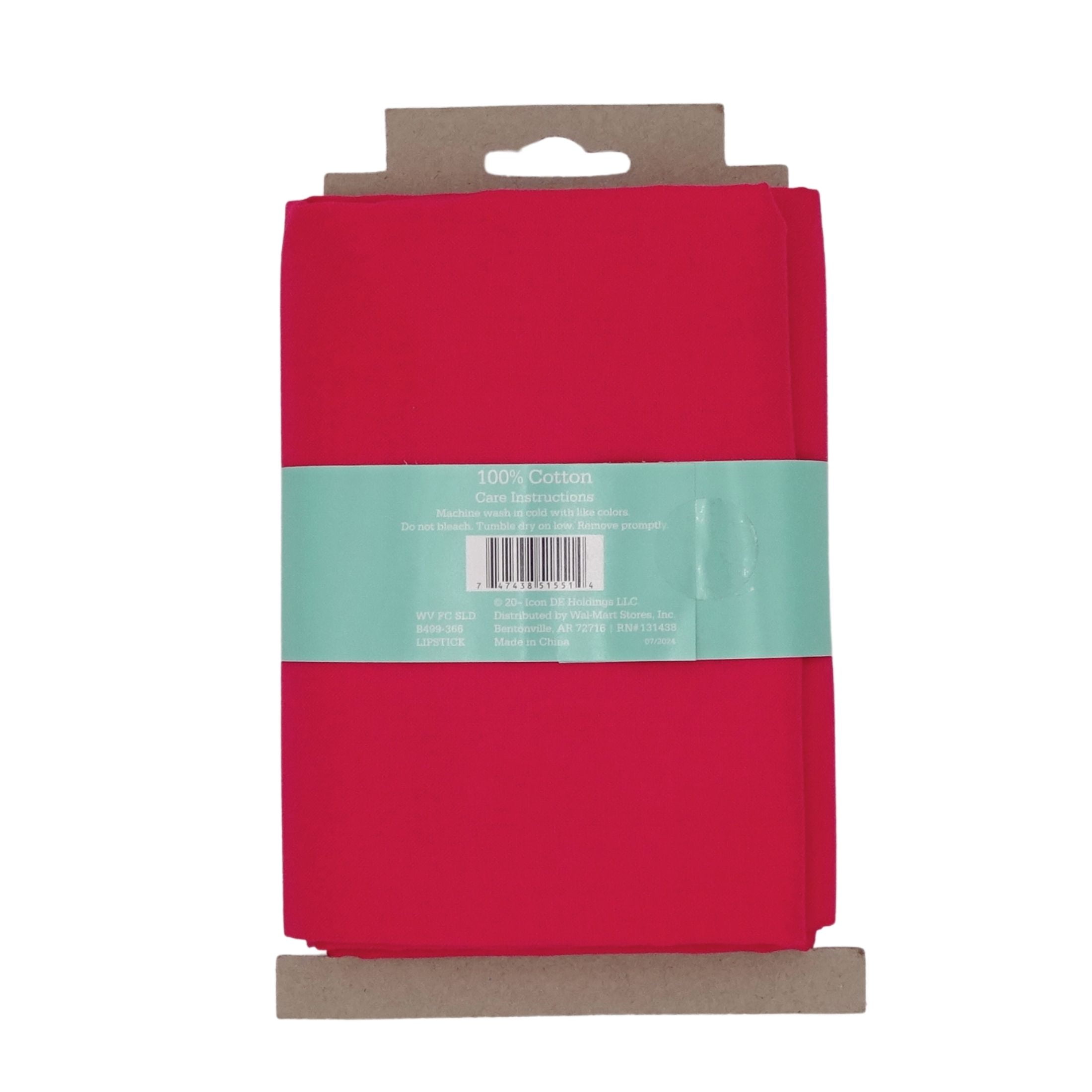 (2 pack) Waverly Inspirations 1 Yard Cut 100% Cotton Solid Fabric, Lipstick, 44" Wide for Quilting & Sewing