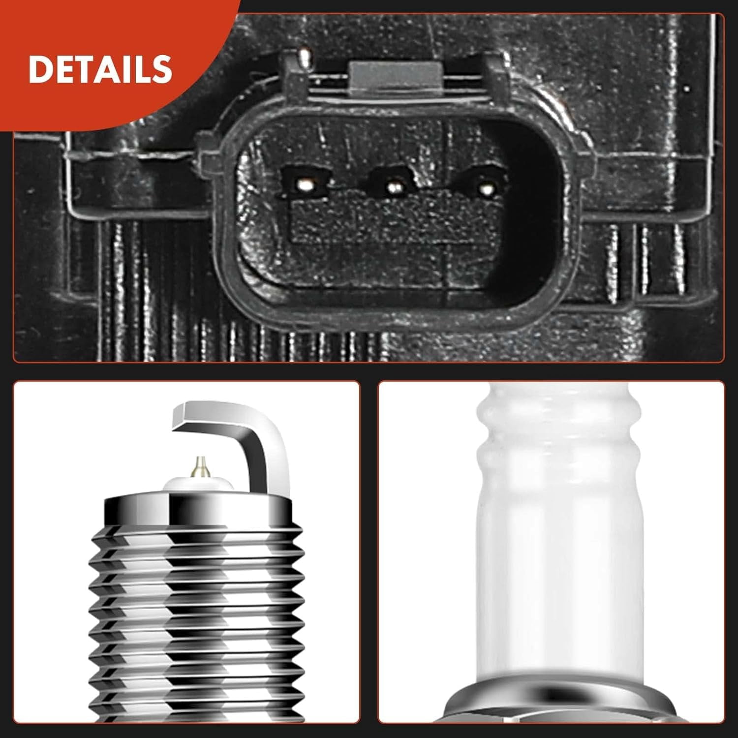 A-Premium Set of 4 Ignition Coil Pack and Iridium Spark Plugs Compatible with Honda Civic 2015-20191.5L 2.0L, Civic 2016/2020 2.0L, Replace# 305205R0013, 305205R0003
