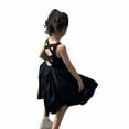 thumbnail image 6 of Beach Clothing for Kids Westernized Girls Open Back Sleeveless Tank Top Dress Daily Versatile Black Dresses, 6 of 7