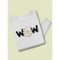 thumbnail image 3 of Wow Daisy Banner. Sweatshirt Women -Image by Shutterstock, Female 3X-Large, 3 of 4