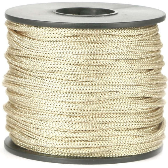 BEL AVENIR Nylon Satin Cord, 2mm 50 Yards Braided Lift Shade Cord for Necklace Bracelet String Cord, Blind Shade, Trim and Shoelaces (Dark Beige)