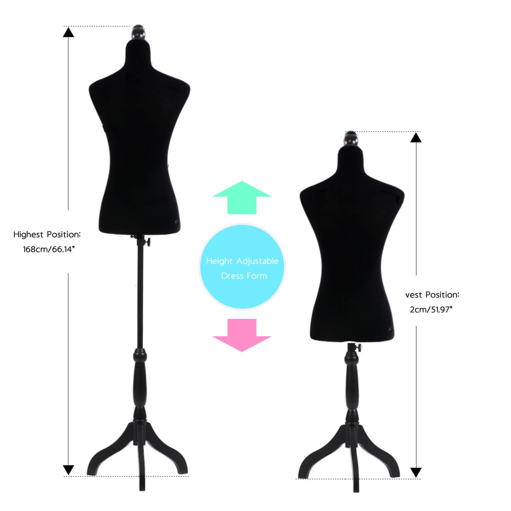 Zimtown Adjustable Dressmaker Female Mannequin Torso Dress Form Display