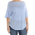 thumbnail image 5 of Free People Womens She So Cool Basic T-Shirt, Blue, Small, 5 of 5