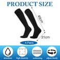 thumbnail image 7 of VEGCOO 4 Pairs Black Football Socks Kids, Breathable Girls Boys Black Football Socks Hockey Socks Soccer Socks Training Accessories High Socks Boys for Kids Aged 5-12 Years, 7 of 7