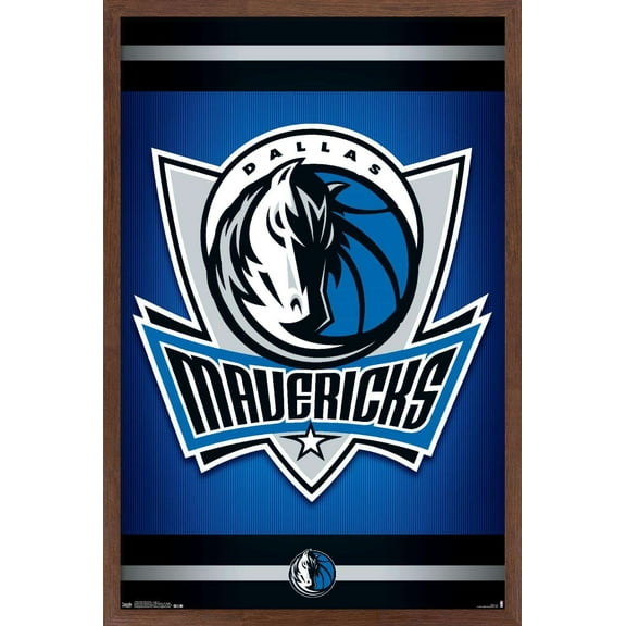 NBA Dallas Mavericks - Logo 14 Wall Poster, 14.725" x 22.375", Framed