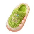 thumbnail image 3 of Ketyyh-chn99 Toddler Boys Slippers Winter Warm Shoes Boys Girls Slippers for Toddler Kids Cute Plush Warm Non-Slip Indoor Bedroom Winter Shoes Size for US 12.5,Green, 3 of 5