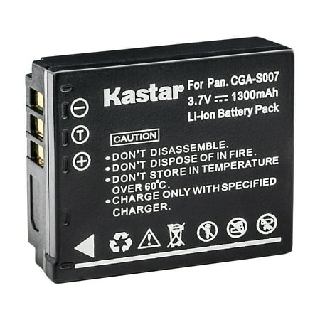 Kastar 1-Pack CGA-S007 Battery Replacement for Panasonic Lumix DMC-TZ11 Lumix DMC-TZ15 Lumix DMC-TZ50 Lumix DMC-TZ50K Lumix DMC-TZ50S Camera