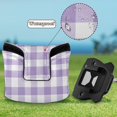 thumbnail image 6 of Haosy Purple Gingham Golf Mallet Putter Cover Strong Magnetic Leather Golf Club Headcover Closure, 6 of 7
