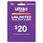Ultra Mobile Prepaid Wireless $20 e-Pin Top Up (Email Delivery)