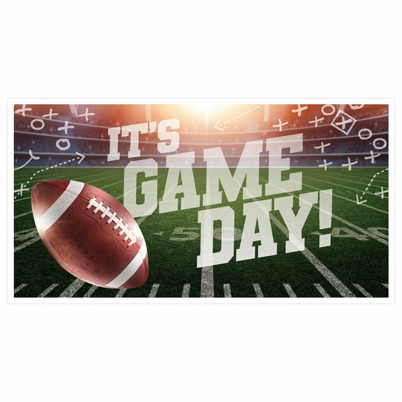 Party Expo Football It's Game Day Banner Weather Resistant, Multicolor