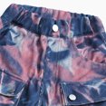 thumbnail image 5 of Crunowin Girls Cotton Cargo Pants, Tie Dye Wide Leg Stretchy Casual Jeans Size 12, 5 of 10
