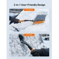 thumbnail image 2 of 27" Snow Brush and Ice Scrapers for Car Windshield, Detachable Snow Scrapers with Ergonomic Foam Grip for , Trucks, SUVs (Heavy Duty ABS, PVC Brush, Orange), 2 of 9