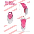 thumbnail image 2 of Bandana JIANGLAI con Flecos y Rhinestones con Gafas de Sol en Forma de Corazón Rosa, 2 of 8