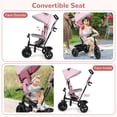 thumbnail image 3 of INFANS Tricycle pour Enfants, Tricycle 6 en 1 pour Bébé Vélo pour Tout-Petit avec Siège Réversible, Poignée Poussoir Ajustable, Direction Contrôlable, Auvent Amovible, Harnais de Sécurité, Ceinture, Rangement, 9-60 Mois, 3 of 9