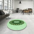 thumbnail image 4 of Ahgly Company Machine Washable Indoor Rectangle Transitional Green Area Rugs, 2' x 5', 4 of 7