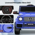 thumbnail image 6 of TOKTOO 12V Powered Ride on Toy Mercedes-Benz G63 Licensed for Kids, Electric Toddler Ride on Car w/Parent Remote Control, MP3, LED Headlight, Gift for Boys Girls Aged 2-4 Years, Blue, 6 of 10