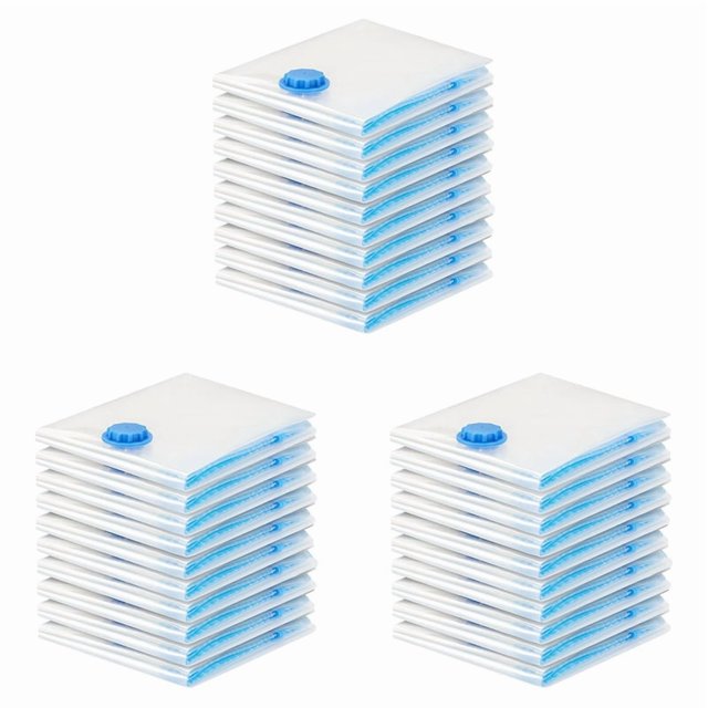 Vacuum Bags for Clothes - Pack of 30 40 X 30 cm Reusable Storage Bags Vacuum Bags with Seal and Space Saving Travel Bags