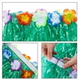 thumbnail image 5 of Falda elástica hawaiana de hierba Hula con disfraz de flores para fiesta, playa, baile, disfraces, multicolor, 2 juegos, 5 of 5