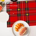 thumbnail image 2 of Red Plaid Placemats, Christmas Red Tartan Plaid Table Mat Linen Burlap Washable Double-Deck Heat Insulation for Dining Table Kitchen Table Set of 4 (12 x 18 inch), 2 of 5