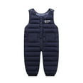 thumbnail image 2 of GYRATEDREAM Toddler Kids Baby Boy Girl Lightweight Bib Overall Down Snowsuit Winter Snow Pants/6-12 Months, 2 of 10