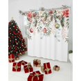 thumbnail image 3 of Christmas Shower Curtain Poinsettia Flower Eucalyptus Leaves Shower Curtains for Bathroom Decor Berry Snowflake Christmas Decoration Bath Curtains Sets with Hooks Waterproof, 84x72 in, 3 of 6