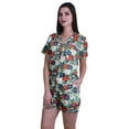 thumbnail image 3 of Moomaya Pyjama pour Femmes Imprimé, Ensemble Deux Pièces à Col Cranté avec Short, 3 of 6