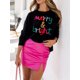 thumbnail image 4 of Sudadera navideña 2025 para mujer, suéter de cuello redondo con parche de purpurina Merry, jersey fino de manga larga con lentejuelas Merry Xmas, 4 of 5