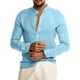thumbnail image 2 of S-5XL! 2023 NOVEDAD DE VERANO camisa informal de lino de Color sólido para hombre cárdigan de manga larga camisas finas y transpirables Tan Jianjun  unisex, 2 of 2