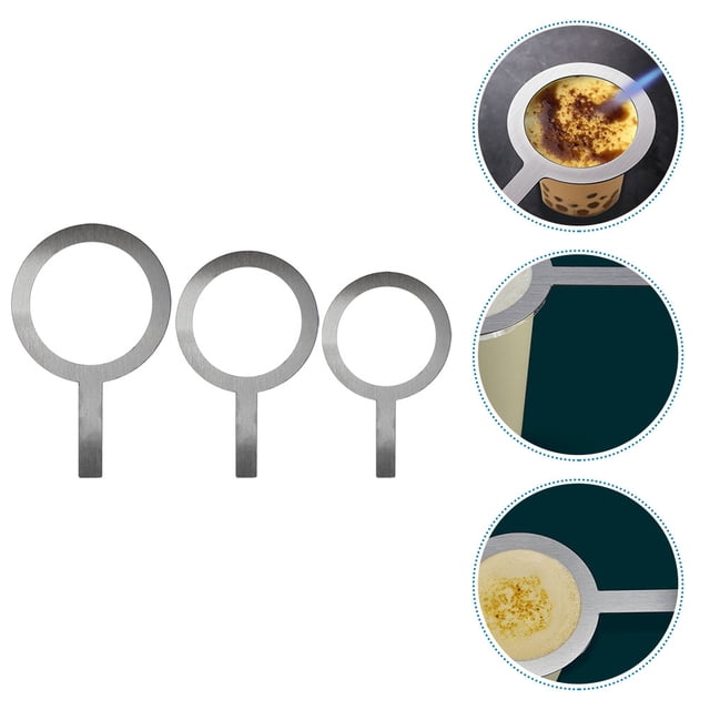 AURARMLET 3Ud De Acero Inoxidable Para Borde De Taza En Color Plateado Con Asa Larga